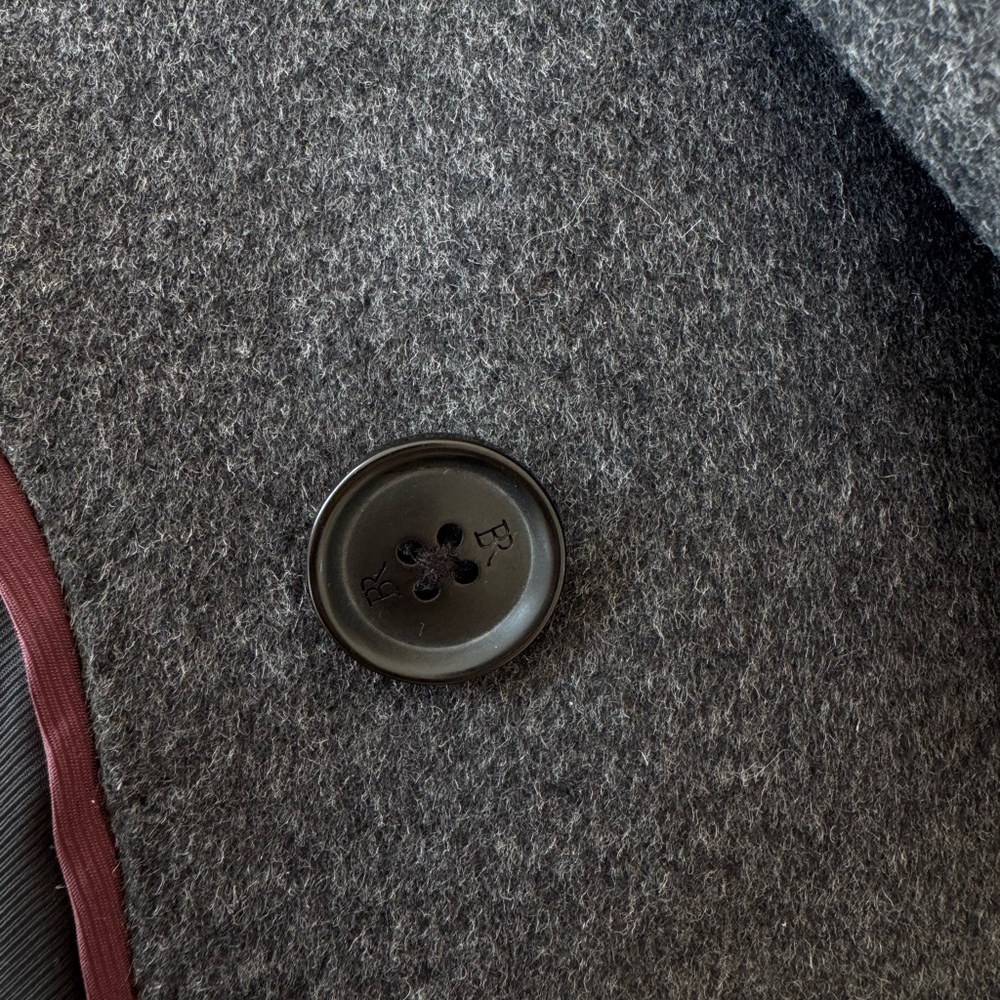 BRAND NEW! Banana Republic Men’s Gray Wool Blend Double Breasted Coat - Picture 10 of 13
